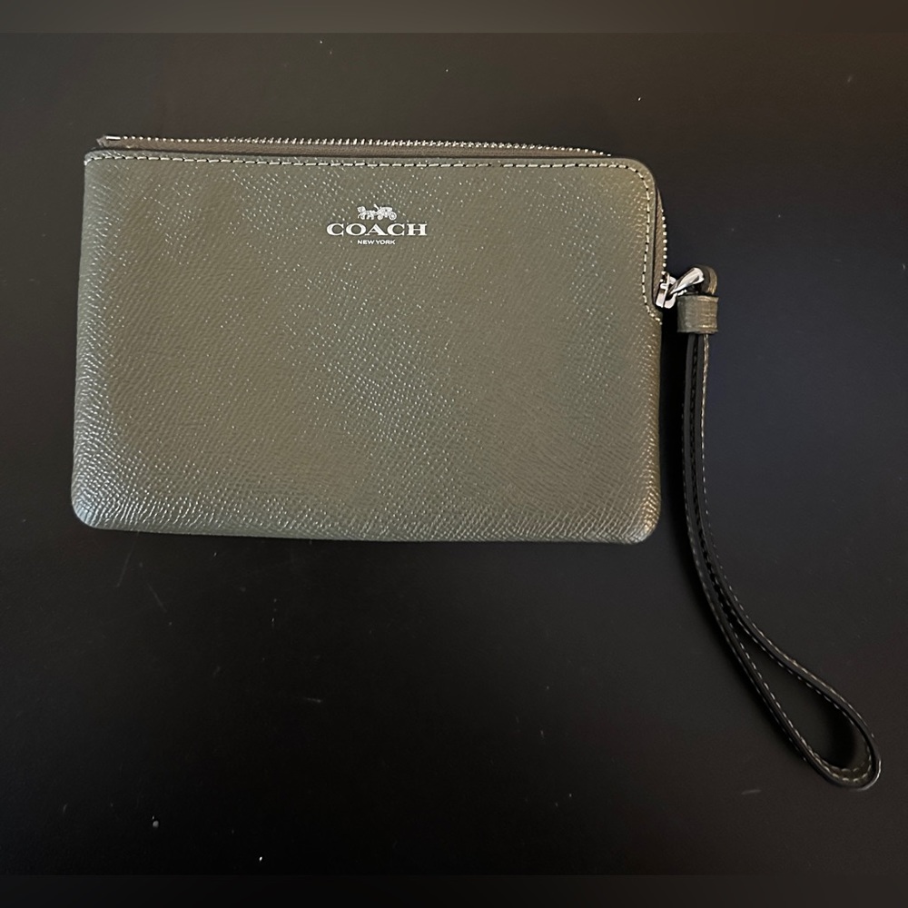 Coach Olive Green Wristlet